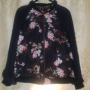 Floral Bomber Jacket